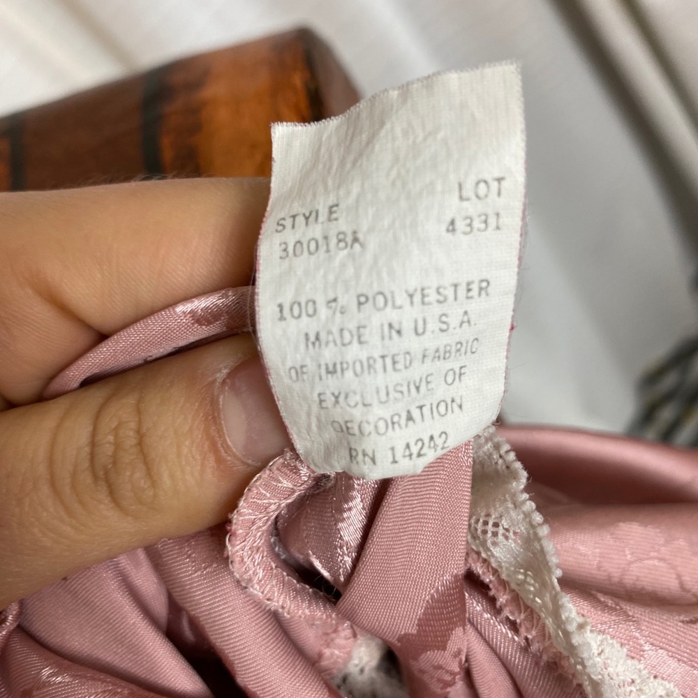 ✨1960s pink DIOR coquette girl Silk Satin Nighty romantic girly - Picture 15 of 15